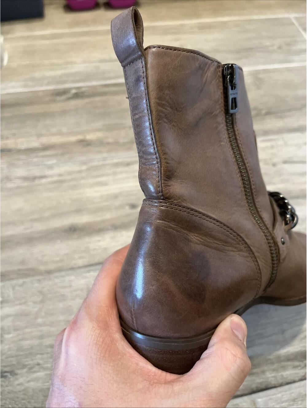 COACH ADELLA LADIES ANKLE BOOTIES SIZE 9B BEIGE LEATHER RP$275 - Picture 12 of 13